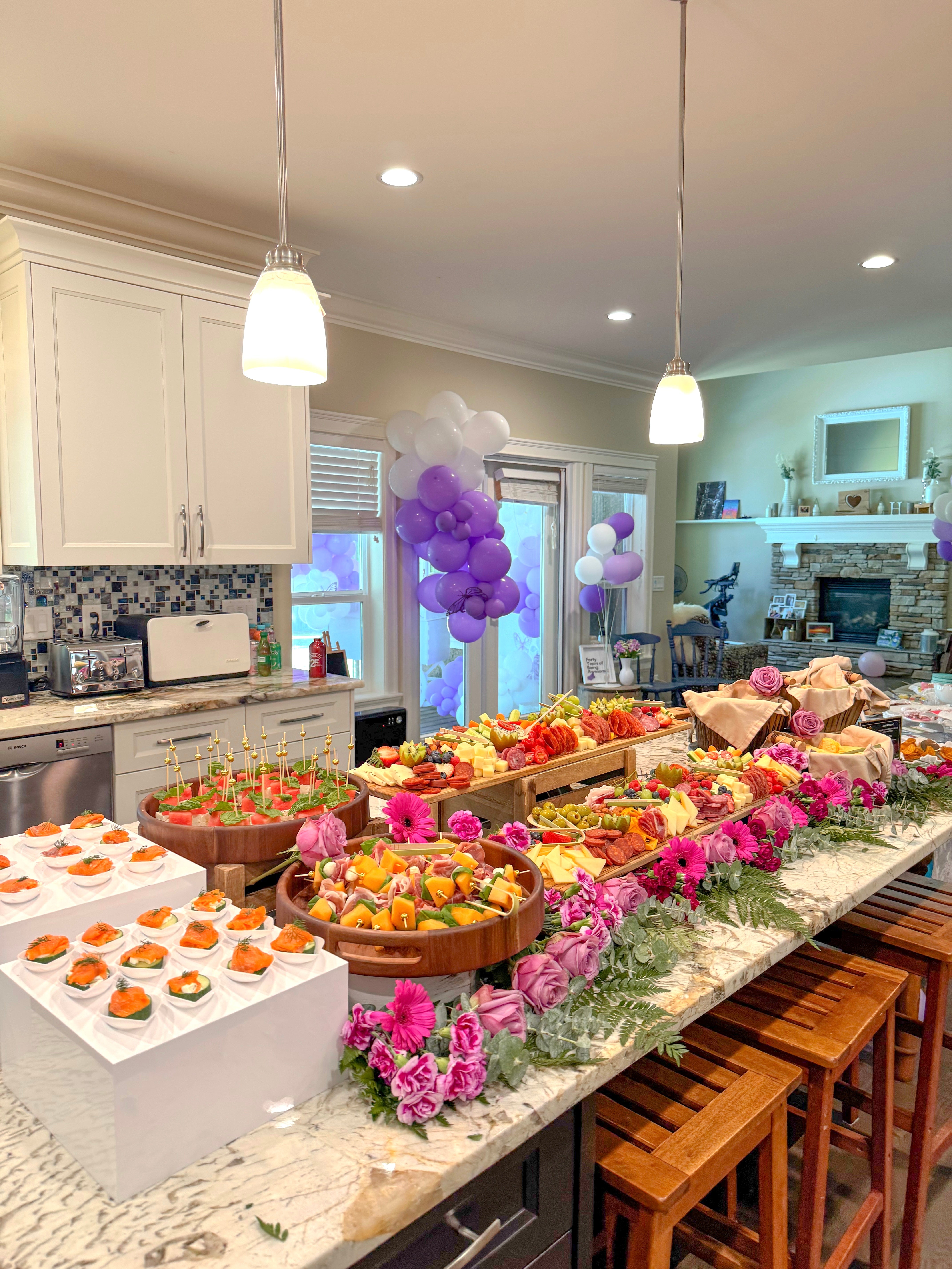 Planning a 40th birthday in Vancouver? Luxe Bites creates stunning grazing tables and delicious catering spreads that impress every guest