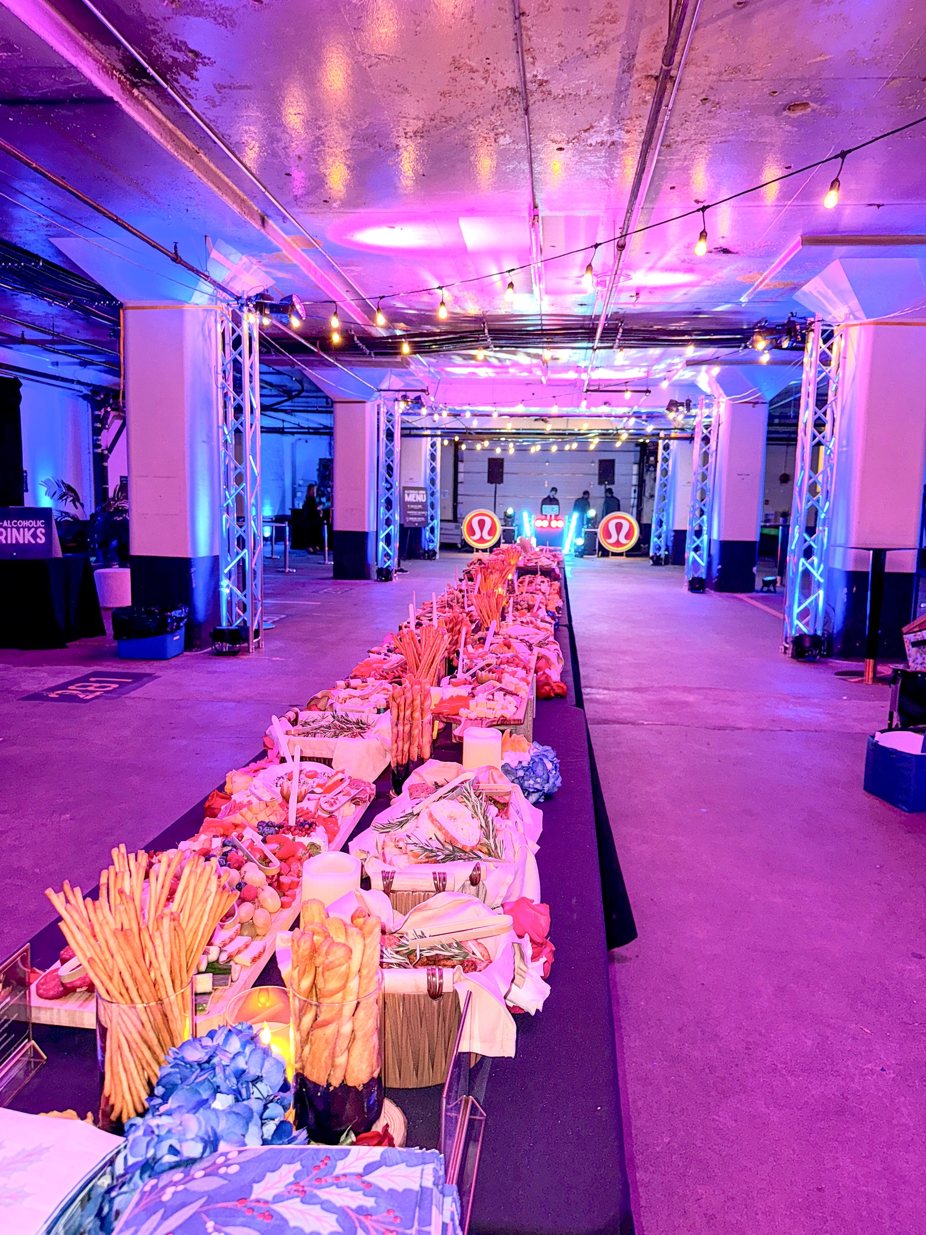 Gourmet Extravaganza: Luxe Bites' 36-Foot Grazing Table Wows Lululemon's Corporate Happy Hour