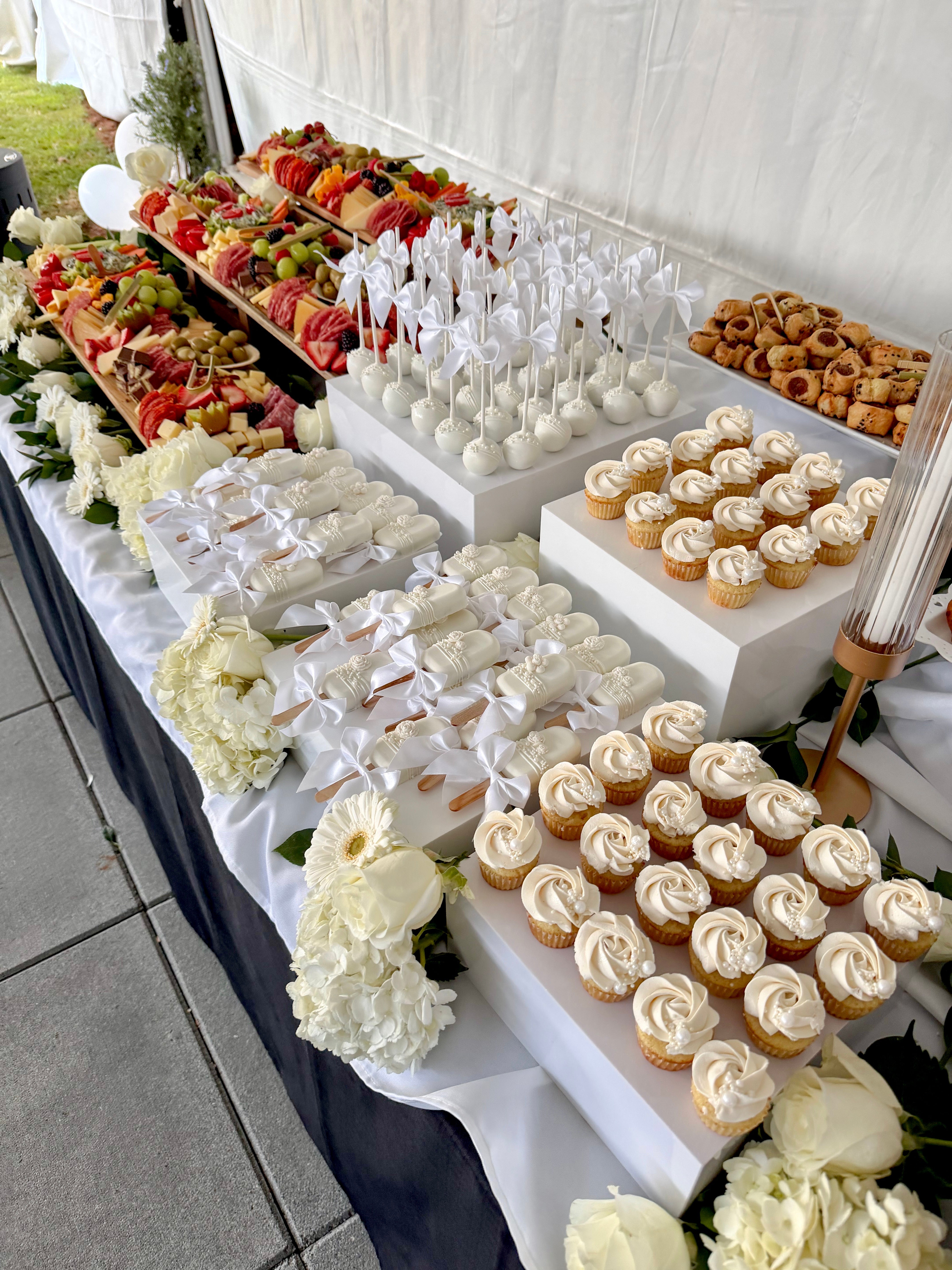 All White Event Catering Done Right: An Elegant Outdoor Cocktail Party by Luxe Bites