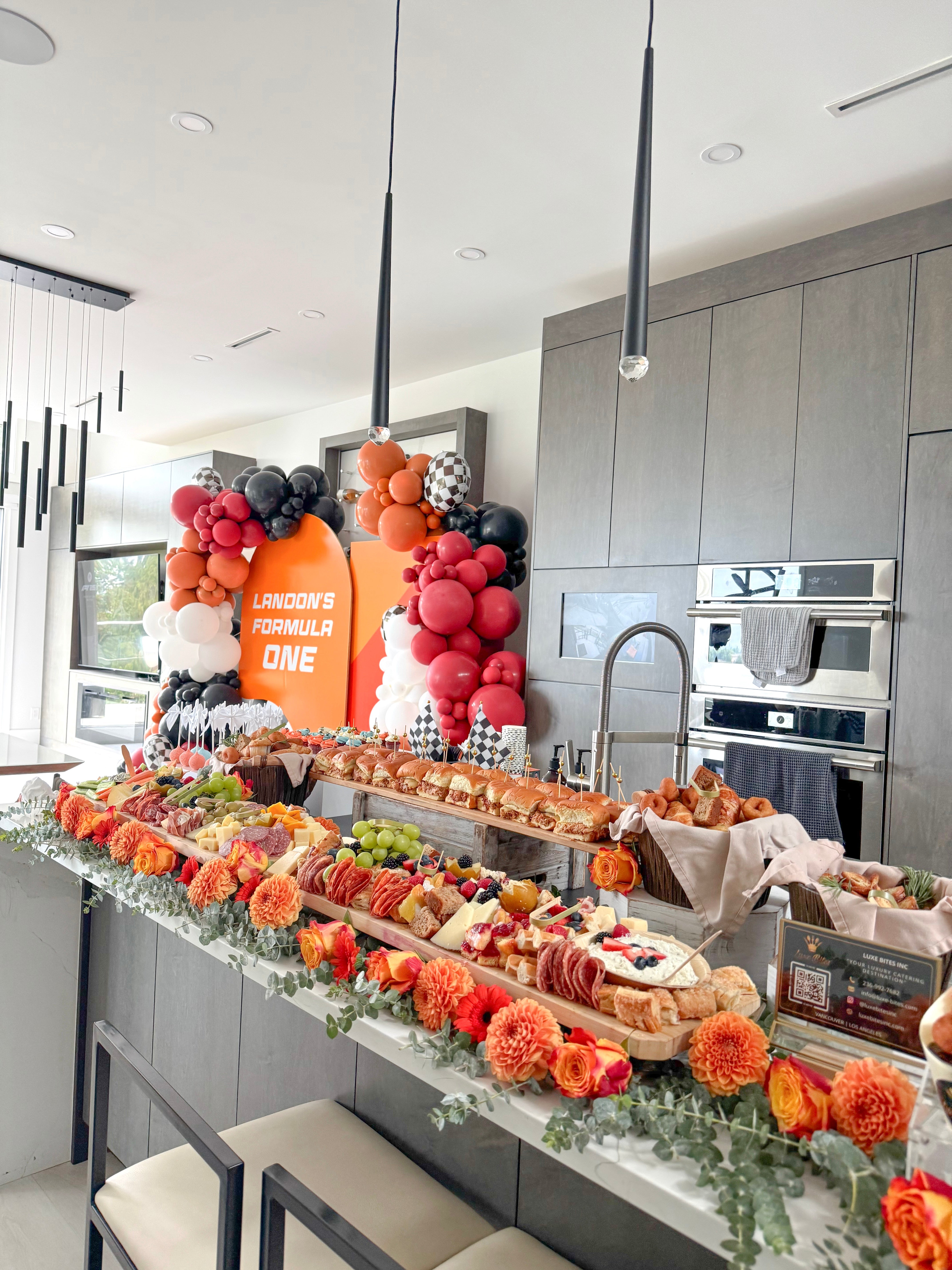 Luxury Formula 1 Inspired First Birthday Catering