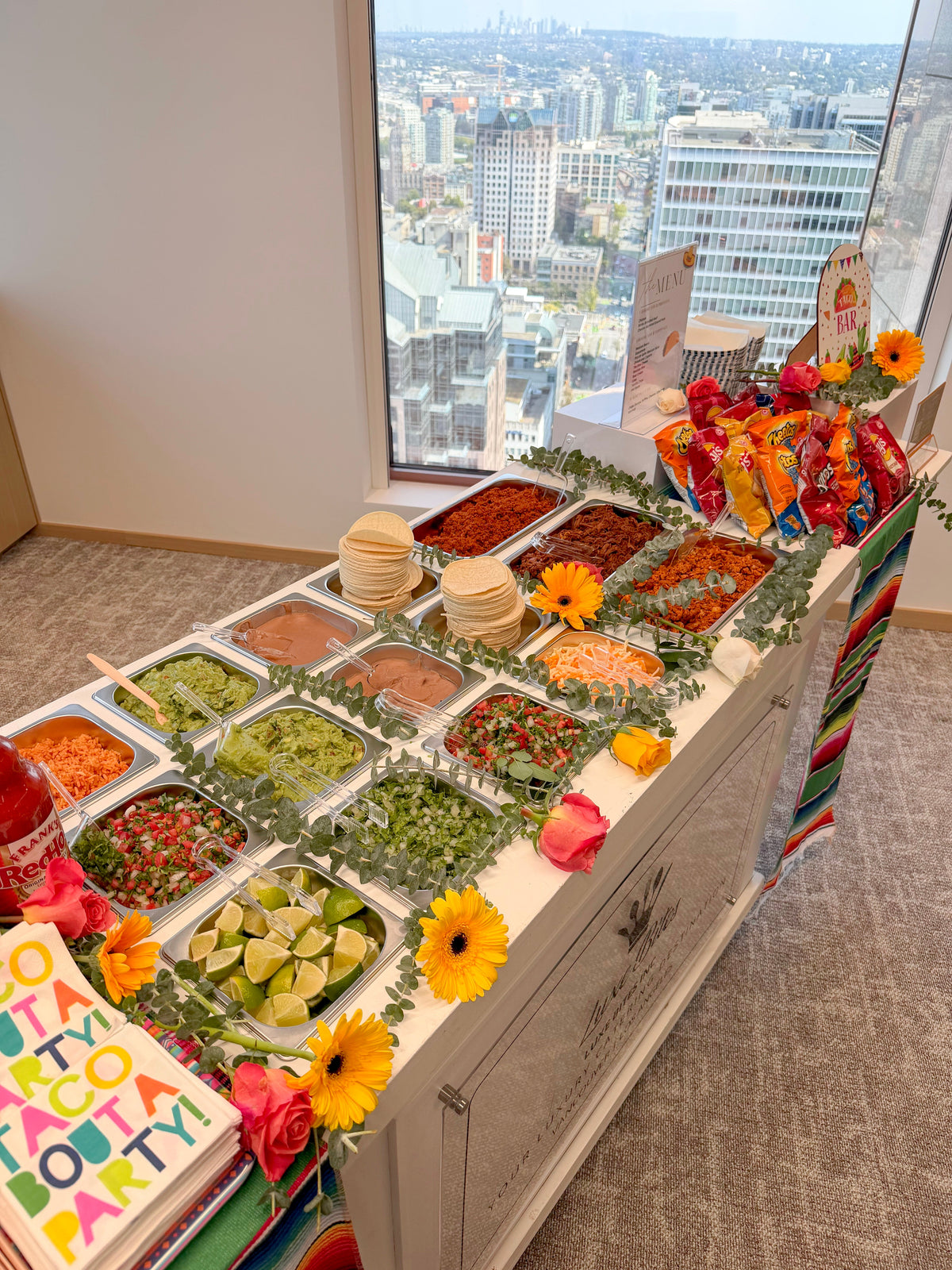 Corporate Event Catering Vancouver: Taco Cart & Donut Wall for a Law Firm Open House